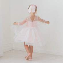 Load image into Gallery viewer, Blush Pink Long Sleeve Pearl Dress
