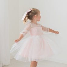 Load image into Gallery viewer, Blush Pink Long Sleeve Pearl Dress
