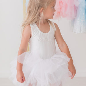 White Pearl Beaded Tutu