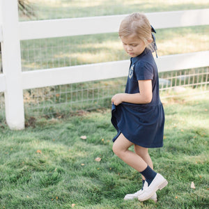 Navy Monogrammed Polo Dress