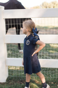 Navy Monogrammed Polo Dress