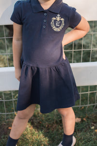 Navy Monogrammed Polo Dress