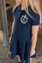 Load image into Gallery viewer, Navy Monogrammed Polo Dress
