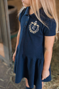 Navy Monogrammed Polo Dress