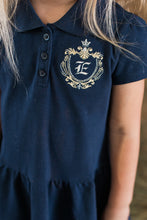 Load image into Gallery viewer, Navy Monogrammed Polo Dress
