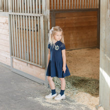 Load image into Gallery viewer, Navy Monogrammed Polo Dress
