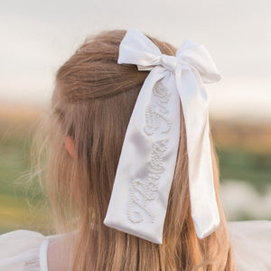 Flower Girl Pearl Bow