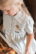 Load image into Gallery viewer, Green Striped Bear Shirt Dress {Limited}
