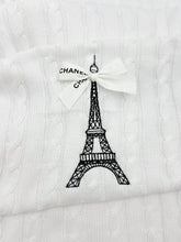 Load image into Gallery viewer, White Coco Eiffel Tower Baby Blanket
