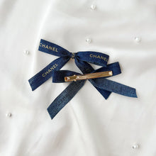 Load image into Gallery viewer, Denim Blue Medium Chanel Bow
