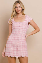 Load image into Gallery viewer, Pink Scalloped Tweed Mama Dress {RTS}
