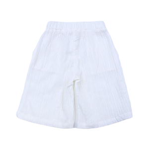 S40 20119-B Elastic Waist Culottes: 4T / White