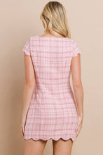 Load image into Gallery viewer, Pink Scalloped Tweed Mama Dress {RTS}
