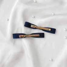 Load image into Gallery viewer, Denim Blue Baby Chanel Mini Bow
