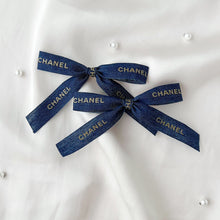 Load image into Gallery viewer, Denim Blue Medium Chanel Bow
