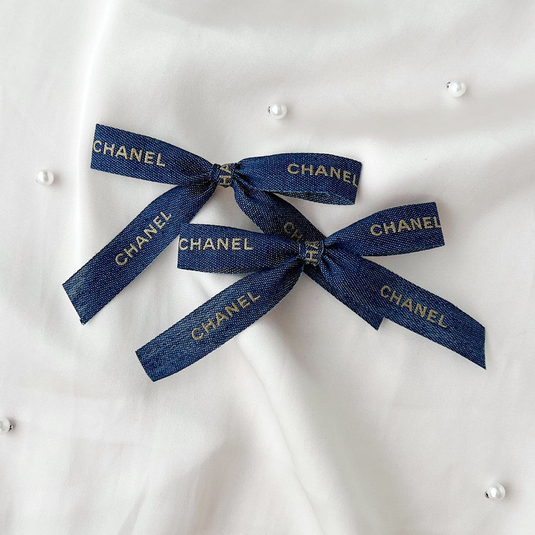 Denim Blue Medium Chanel Bow