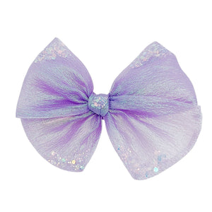 Iridescent Purple Glitter Bow