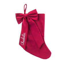 Load image into Gallery viewer, Red Velvet Pearl Stocking
