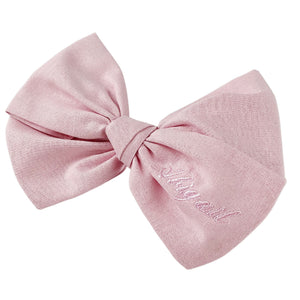 Pink Personalized Cotton Bow {Medium}