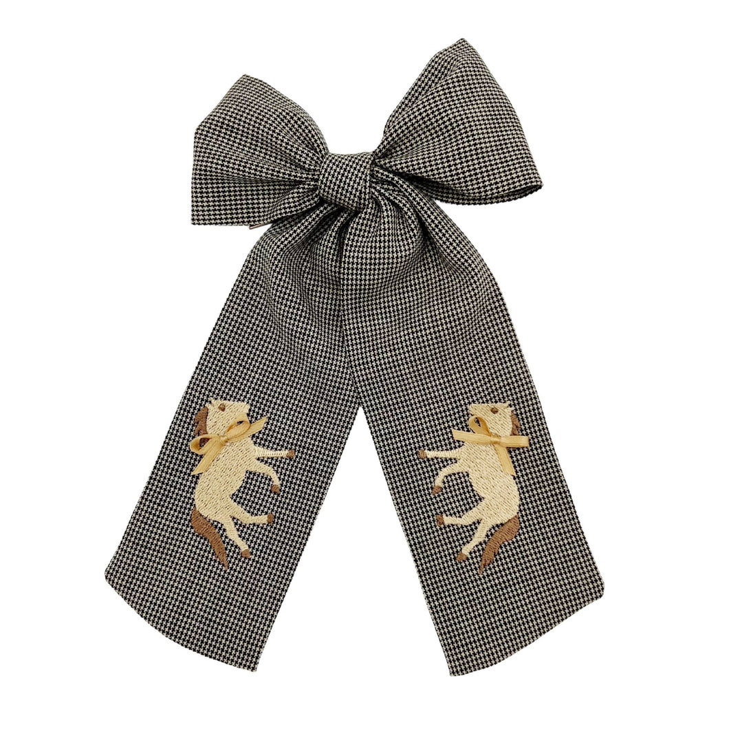 Houndstooth Horse Bow
