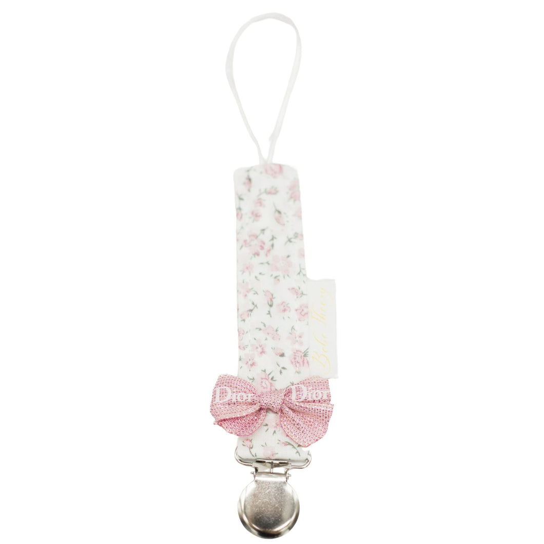 Floral Dior Pacifier Clip