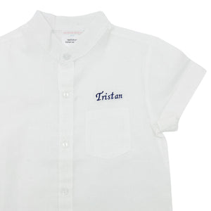 White Boy Personalized Linen Shirt