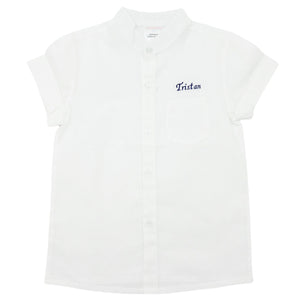 White Boy Personalized Linen Shirt