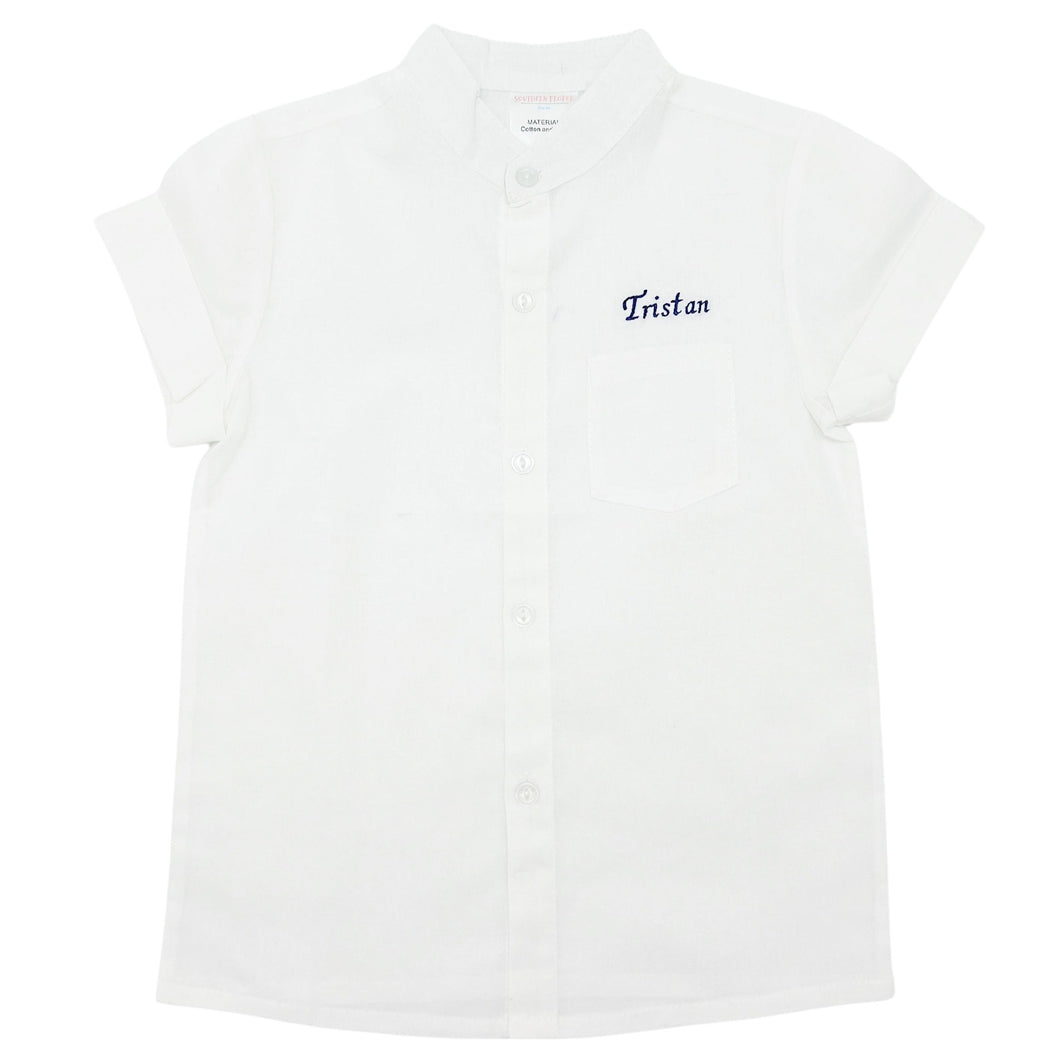 White Boy Personalized Linen Shirt