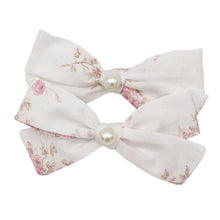 Load image into Gallery viewer, Fleur Rose Pigtail Bows

