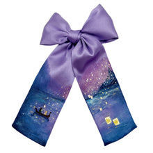 Load image into Gallery viewer, Floating Lanterns Rapunzel Bow {Hand Painted By Tatiana A.}
