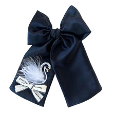 Load image into Gallery viewer, The Black Coco Swan Bow
