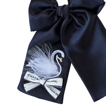 Load image into Gallery viewer, The Black Coco Swan Bow
