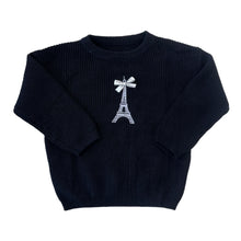 Load image into Gallery viewer, Black Eiffel Tower Knit Sweater
