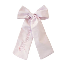 Load image into Gallery viewer, Darling Blush Monogramed Bow
