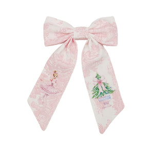 Pink Toile Holiday Sailor Bow