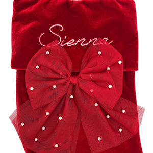 Name: Sienna Red Velvet Stocking {RTS}