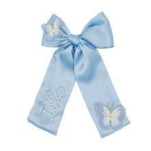 Load image into Gallery viewer, Blue Pearl Butterfly Bow

