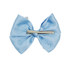 Load image into Gallery viewer, Blue Initial Butterfly Pearl Bow
