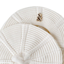 Load image into Gallery viewer, &quot;The Gold Teddy&quot; Ivory Knit Beret
