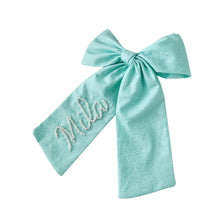 Load image into Gallery viewer, Teal Pearl Bow
