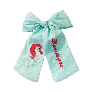 Little Mermaid Teal Bow