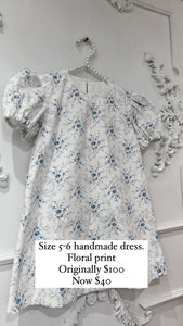Handmade Floral Dress 5-6