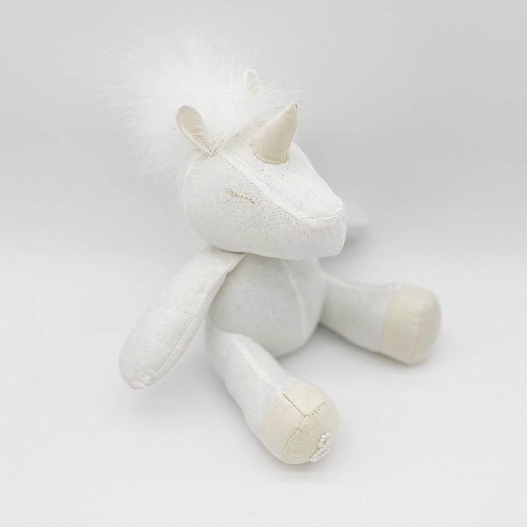 White Pearl Bespoke Unicorn Toy