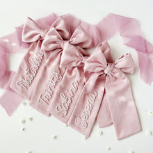 Load image into Gallery viewer, Matte Mauve Satin Bespoke Bow
