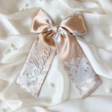 Load image into Gallery viewer, Cream Rose Bespoke Bow
