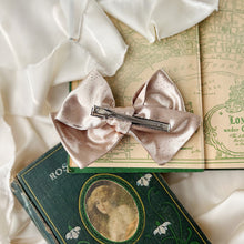 Load image into Gallery viewer, Taupe Shimmery Pearl Medium Bow
