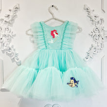 Load image into Gallery viewer, Little Mermaid Teal Dress
