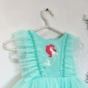 Little Mermaid Teal Dress