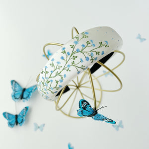 Blue Florals Headband {Hand Painted By Natalia P.}
