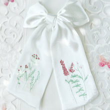 Load image into Gallery viewer, Floral White Bow
